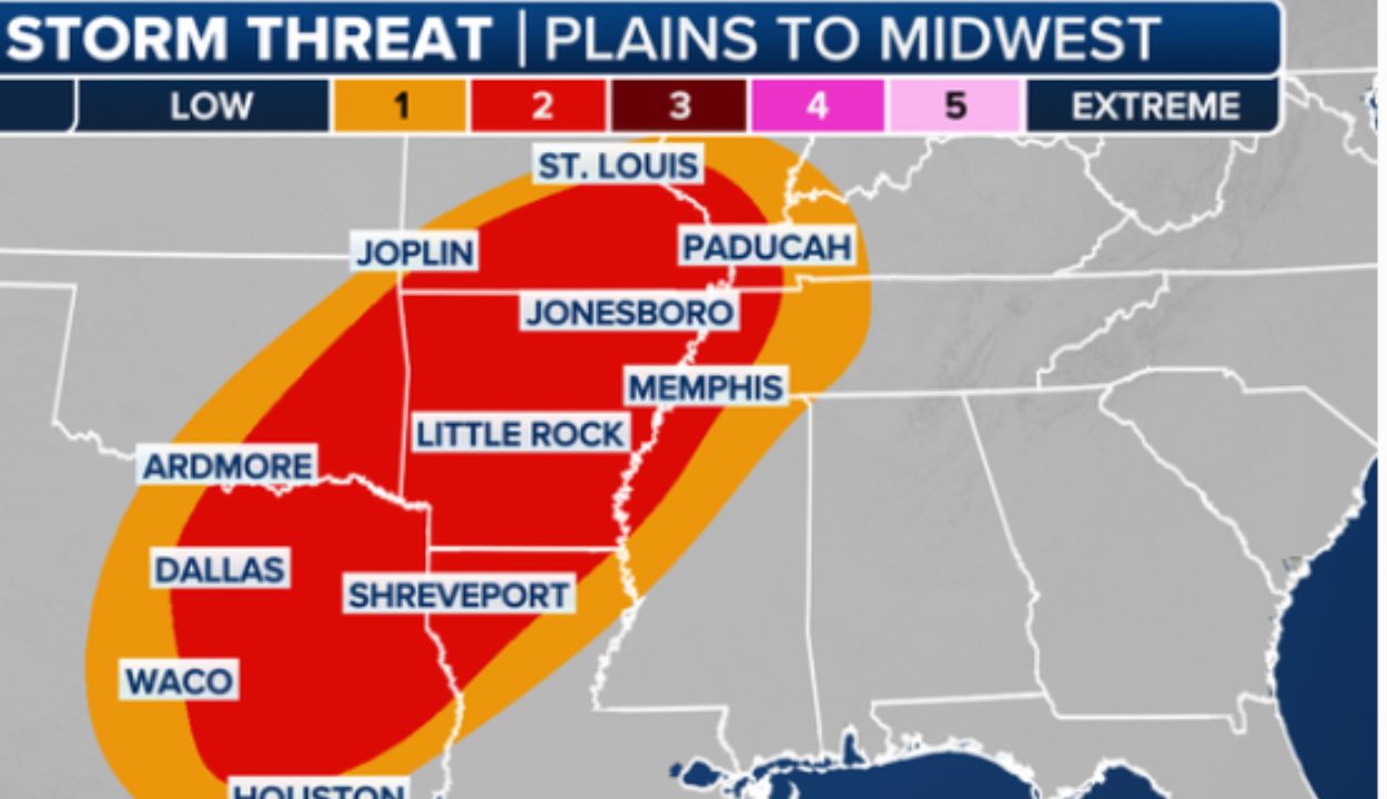 Millions brace for a prolonged period of severe weather over the Midwest and South